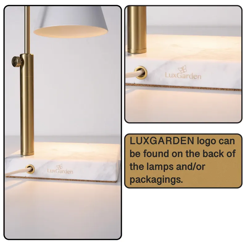 Rose Gold White Marble Candle Lamp