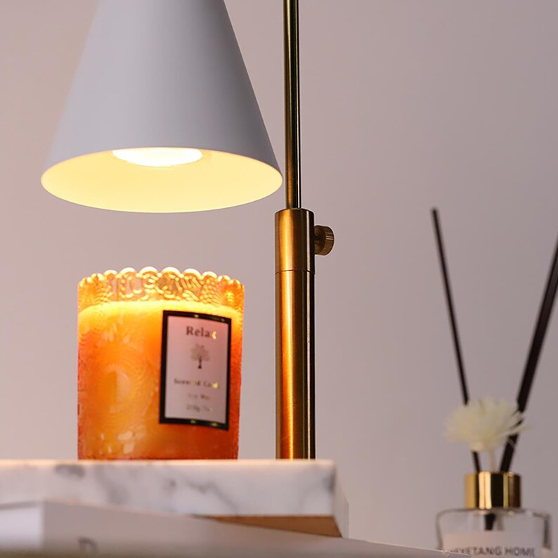 White Marble Candle Lamp